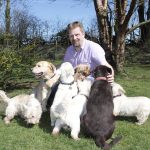 Chris The Dogman and his dogs, a doglover, Qualified Professional Dog Groomer with 20 years experience Dog grooming and teaching others